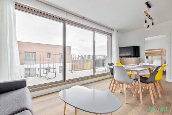 Modern appartement met balkon nabij Parijs en Disneyland, 4 personen - thumbnail 2