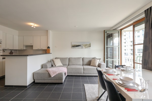 Golfbaan op 1 km: modern 4-persoons appartement in Oostduinkerke · 70 m² - thumbnail 1