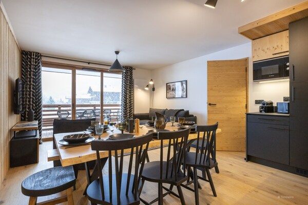 Ruim 8-persoons appartement in La Chapelle d'Abondance met balkon en bergzicht - thumbnail 4