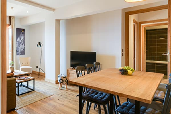 Ruim appartement voor 8 in Combloux met uitzicht op de Mont Blanc - thumbnail 2