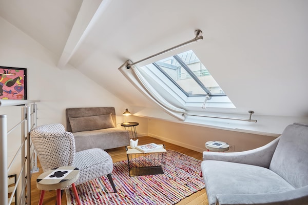 Parijs triplex met airco, 2 slaapkamers en wasmachine in 10e arrondissement - thumbnail 6