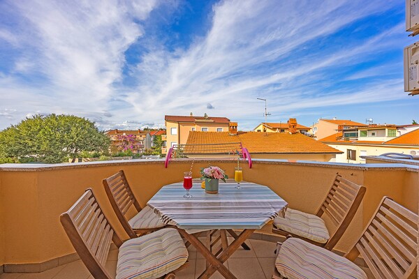 Romantisch appartement met zeezicht, 250 m van strand Medulin - thumbnail 5