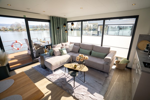 Aan het meer: Luxe woonboot voor 4 personen in Höxter - thumbnail 5