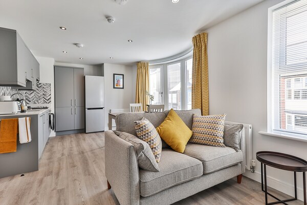 Filey appartement op 500m van strand met 2 slaapkamers en uitzicht op golfbaan - thumbnail 1