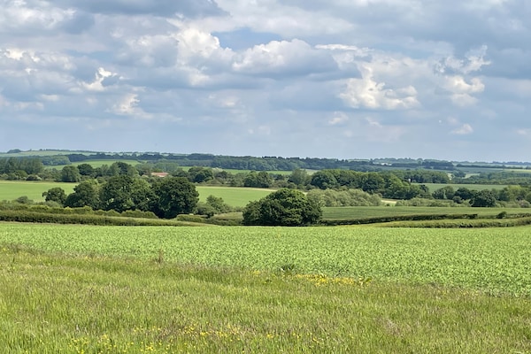 Luxe houtgestookte hot tub hut op het Oxfordshire platteland bij Banbury - thumbnail 4