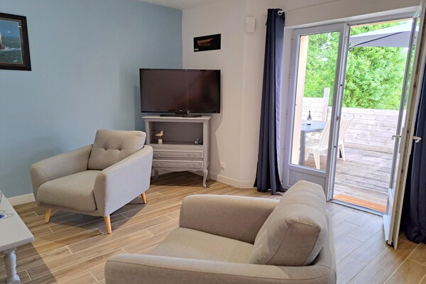 Moderne halfvrijstaande woning met tuin, 3 km van strand Telgruc-sur-Mer - thumbnail 6