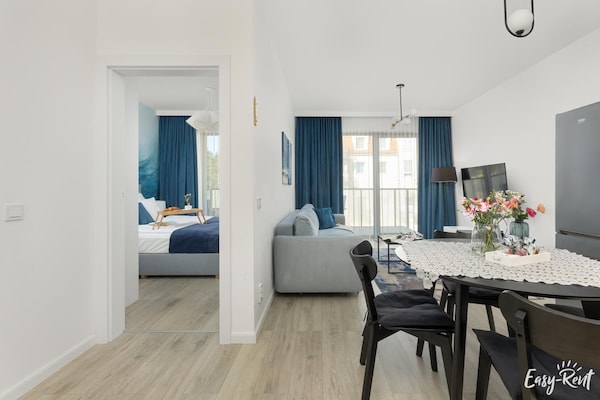 Niechorze appartement op 40 meter van het strand met zeezicht en balkon - thumbnail 4