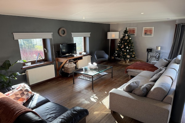 Les Terrasses: Ruim landhuis met sauna en uitzicht in de Hoge Venen - thumbnail 2