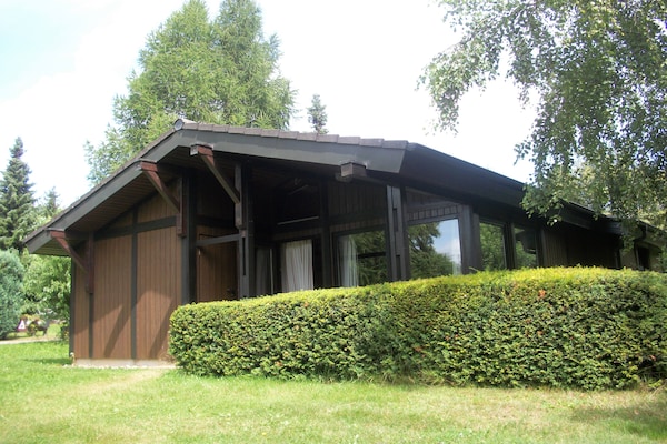Houten bungalow voor 5 in het Odenwald bij Waldbrunn - thumbnail 4
