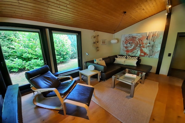 Houten bungalow voor 5 in het Odenwald bij Waldbrunn - thumbnail 6