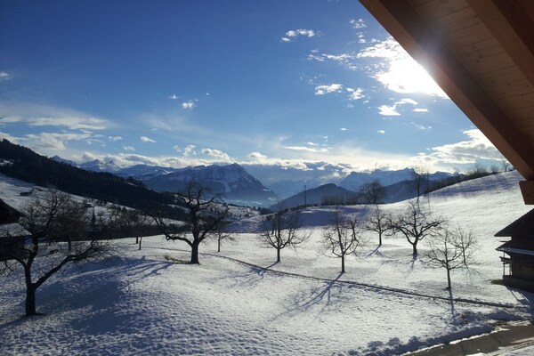Knus appartement in Sattel met uitzicht op de bergen, vlakbij skilift - thumbnail 2