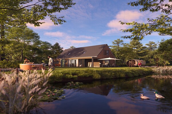 Luxe wellnessvilla met privé-sauna en hottub aan het water in Drenthe - thumbnail 1