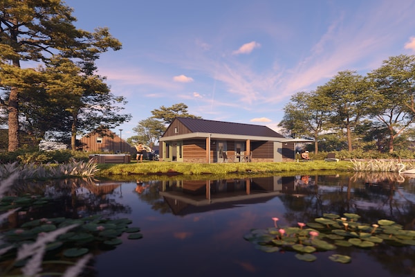 Vuursteen Sauna: Luxe vakantiehuis met privéwellness aan Drentse kreek - thumbnail 1