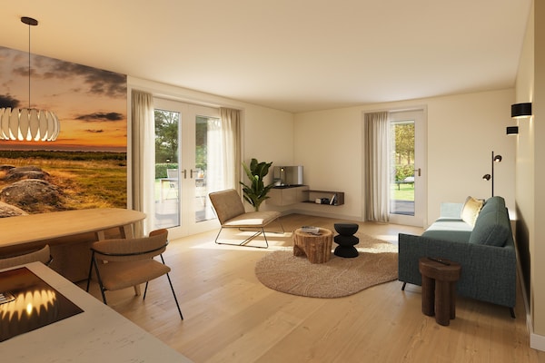 Zwanemeerbos Lifestyle: luxe vakantiehuis met buitenkeuken aan het water - thumbnail 2