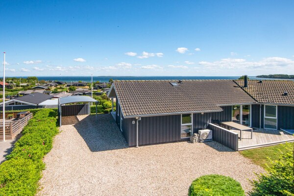 Panoramavakantiehuis bij Hejlsminde Strand, 300m van zee met sauna - thumbnail 5