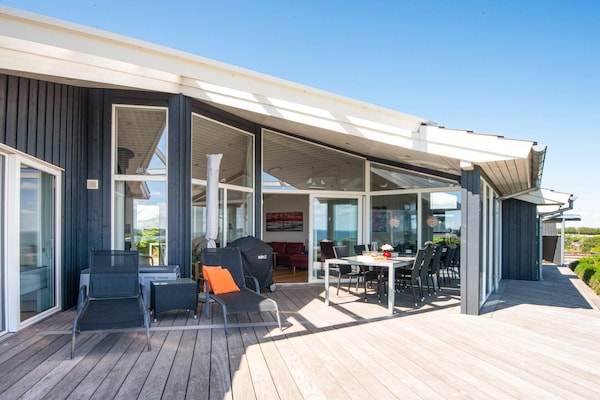 Panoramavakantiehuis bij Hejlsminde Strand, 300m van zee met sauna - thumbnail 4