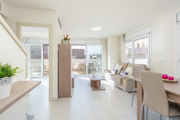 Licht penthouse op 150m van strand Roses, 3 slaapkamers en privéterras - thumbnail 6