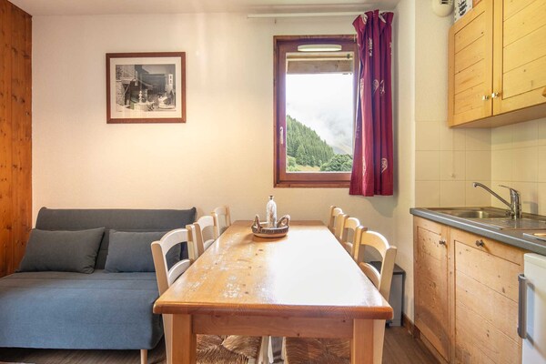 Appartement 6 pers. met balkon, 300m van de piste in Saint-Sorlin-d'Arves - thumbnail 3