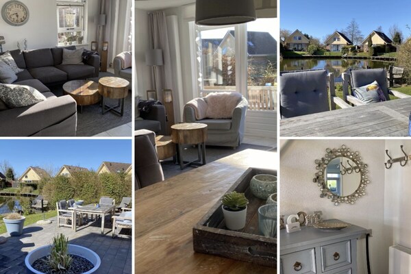 Modern vakantiehuis aan het IJsselmeer met strandtuin en eigen aanlegsteiger - thumbnail 2