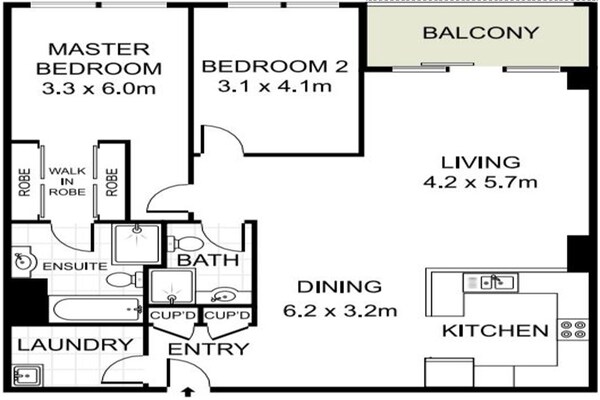Licht appartement in Pyrmont met zwembad vlakbij Darling Harbour - thumbnail 3