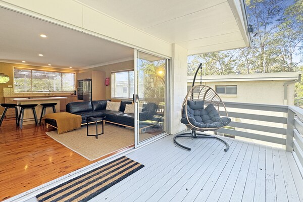 Huisdiervriendelijk appartement in Surf Beach met tuin en BBQ - thumbnail 4