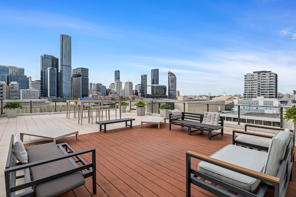 Stijlvol appartement in South Brisbane met rooftop spa en BBQ - thumbnail 6