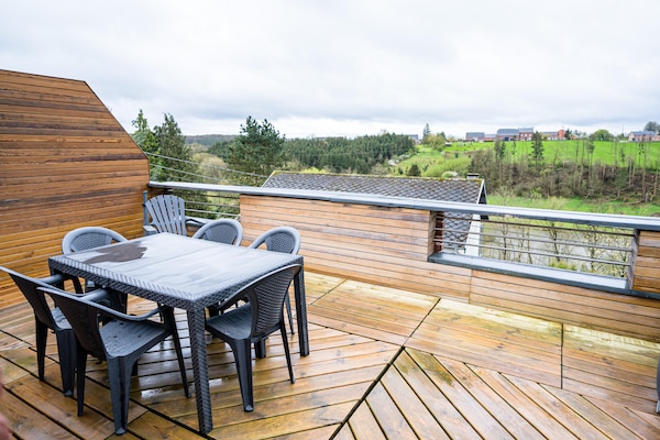 Appartement met jacuzzi en panoramisch uitzicht op de vallei bij de Eau d'Heure-meren - thumbnail 6