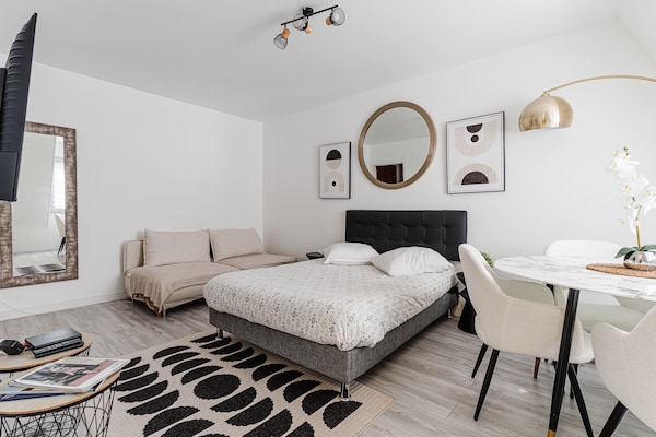 Lichte studio voor 3 personen in Deauville met zwembad - thumbnail 5