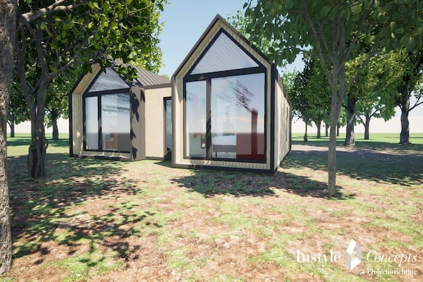 Cosy Lodge aan rustige visvijver in Balkbrug, 6 personen - thumbnail 1