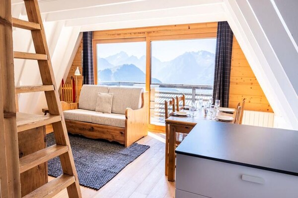 Rustiek chalet voor 8 personen in Huez met panoramisch uitzicht - thumbnail 1