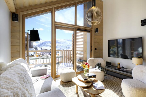 Modern ski-in/ski-out appartement in Huez met zwembad en fitness - thumbnail 5