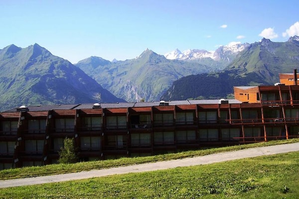 Knus appartement Arc 1600 met uitzicht op Mont Blanc, 50m van de piste - thumbnail 2