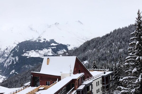 Knusse studio met Mont Blanc uitzicht in Les Arcs, vlakbij de piste - thumbnail 1