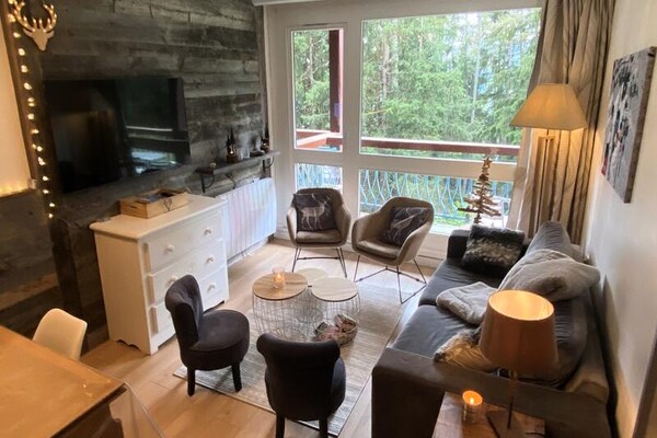Ruim 8-persoons appartement op de piste in Les Arcs 1800 met panoramisch balkon - thumbnail 5