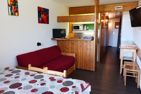 Studio 30m² op 200m van de piste in Les Arcs 1800, uitzicht op de bergen - thumbnail 4