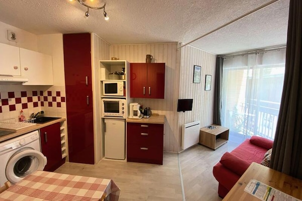 Knus appartement op het zuiden in Bareges met uitzicht op de Pyreneeën - thumbnail 2
