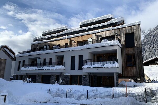 Duplex appartement in Chamonix met balkon aan rivier de Brévent, 77m², 6 pers. - thumbnail 1