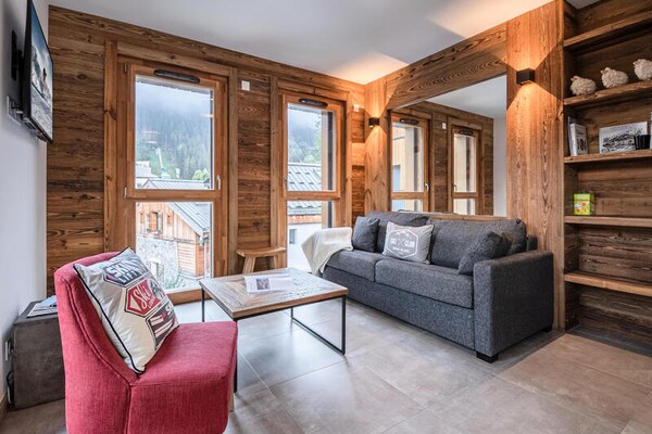 Duplex appartement in Chamonix met balkon aan rivier de Brévent, 77m², 6 pers. - thumbnail 5