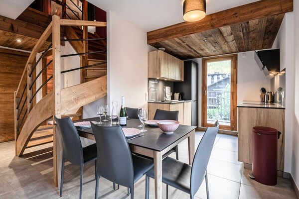 Duplex appartement in Chamonix met balkon aan rivier de Brévent, 77m², 6 pers. - thumbnail 6