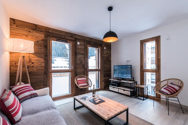 Ruim 3-slaapkamer duplex appartement met balkon en bergzicht in Chamonix - thumbnail 5