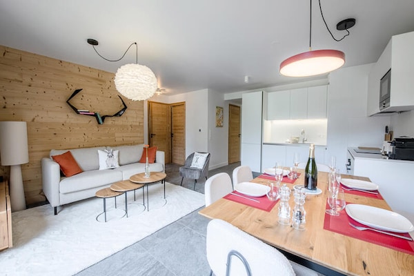 Stijlvol appartement aan de voet van de Mont Blanc met tuin en bergzicht - thumbnail 5