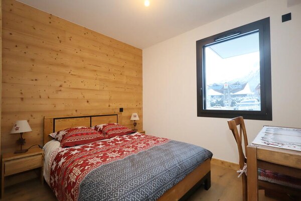 Appartement aan de voet van de Mont Blanc met oostelijk uitzicht in Les Houches - thumbnail 6