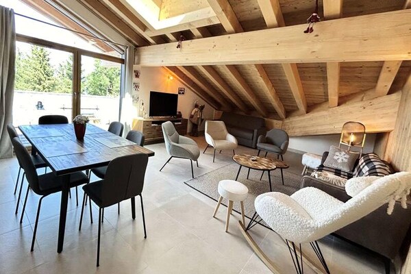 Panoramisch appartement op de bovenste verdieping nabij de pistes in Combloux - thumbnail 2