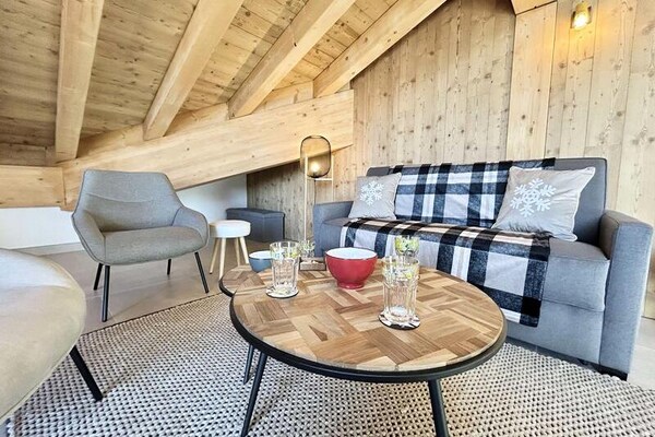Panoramisch appartement op de bovenste verdieping nabij de pistes in Combloux - thumbnail 3