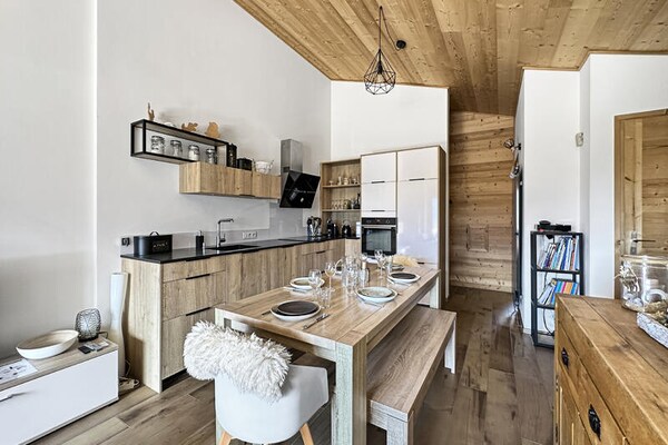 Licht appartement in het hart van Les Carroz, vlakbij de piste - thumbnail 2
