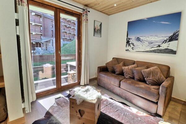Appartement 6p in Les Allues met balkon, direct aan de piste van Méribel-Mottaret - thumbnail 6