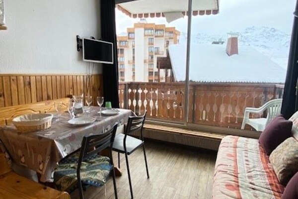 Studio op 50m van de piste met balkon op het zuidoosten in Les Belleville - thumbnail 4