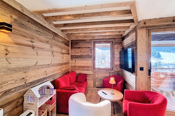 Knus appartement voor 6 personen in het hart van Les Gets met balkon - thumbnail 3