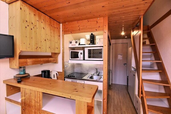 Zonnig appartement op de piste in Vallandry met panoramisch uitzicht - thumbnail 5