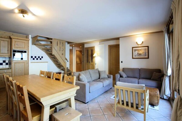 Luxueus ski-in/ski-out duplex appartement in Saint Martin de Belleville voor 10 personen - thumbnail 3